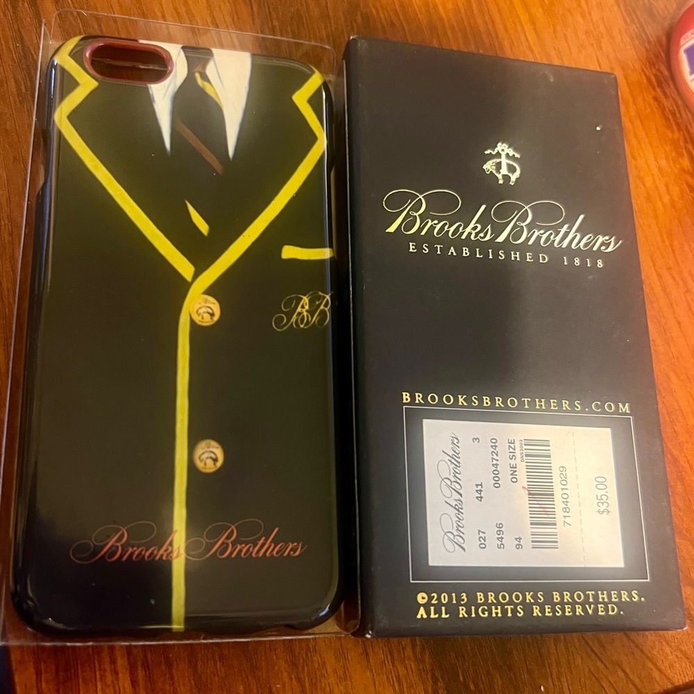 NWT - Authentic BROOKS BROTHERS iPhone 6 Case w/ Box